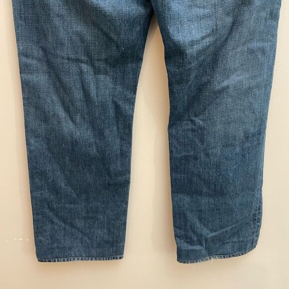 7 Seven For All Mankind Jeans Austyn Mens Size 32 Blue Straight Leg Hemmed - Picture 7 of 12